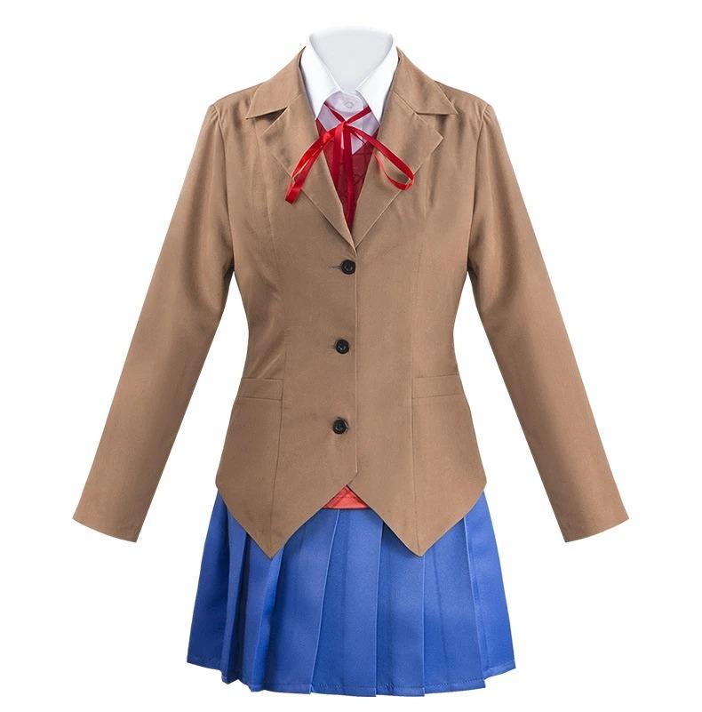 Аниме Клуб Романтики Monika Косплей Костюмы Sayori Yuri Natsuki Хэллоуин Костюмы для Женщин Платье Vestido Одежда