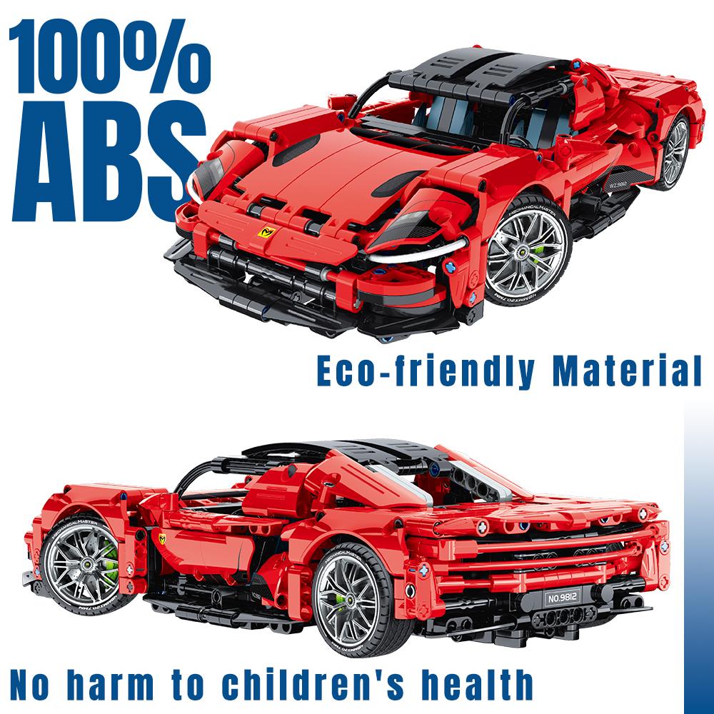 Красный недистанционный контроль 1131 шт. имитация строительных блоков модель автомобиля электрические сборные игрушки для детей