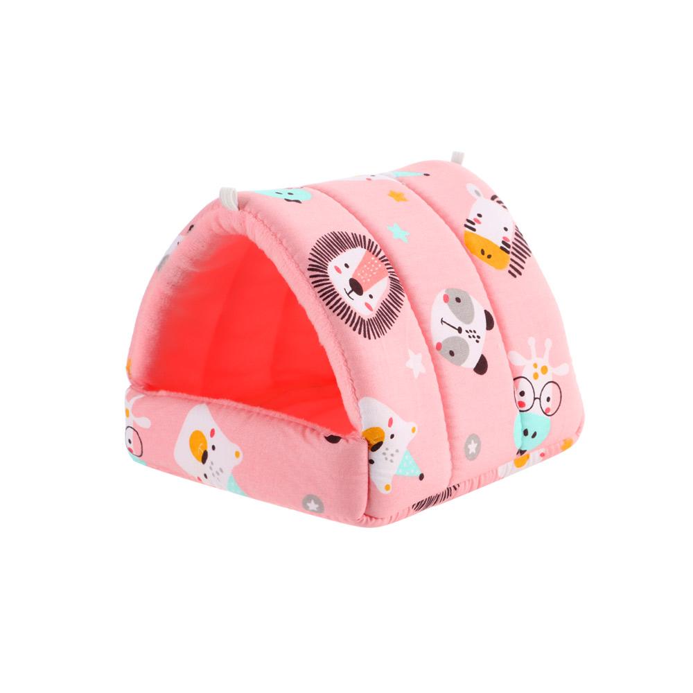Cute Winter Comfortable Mini Cage Guinea Pig Nest Small Animal Sleeping Bed Hamster House Warm Mat