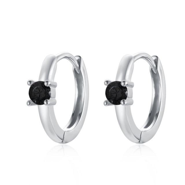 925 Sterling Silver Hoop Earrings For Women Heart Ear Hoops Real Silver 925 Jewelry Original Brand Jewelry