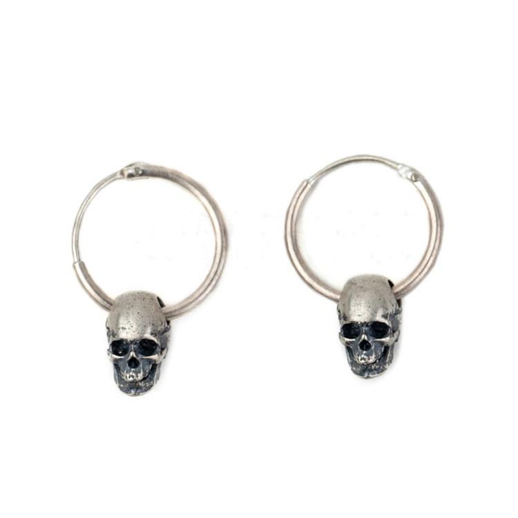 Vintage Fashion Punk Skull Head Lady Earring Jewelry Gothic Series Hypoallergenic Punk Ladies Temperament Earrings