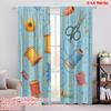 2 шт., 2D печать на плоскости Креативные шторы Разноцветные нити Универсальный полиэстер (без удилища) Декор комнаты Использовать для гостиной &