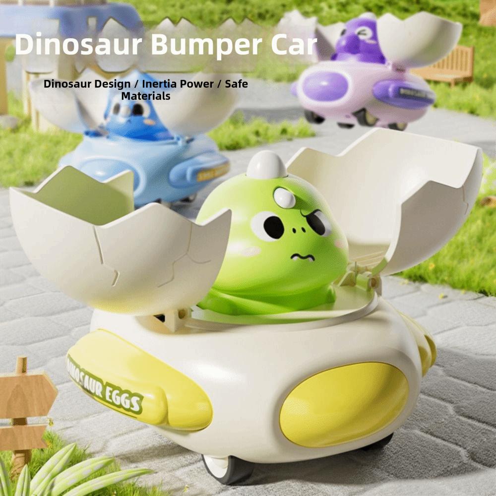 Classic Toy Dinosaur Egg Bumper Car Plastic Material Friction Power Vehicle Children Party