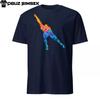 Abstract Colorful Silhouette Speed Skater Unisex T-Shirt Mens Womens Tees Top | Unique Sport Design