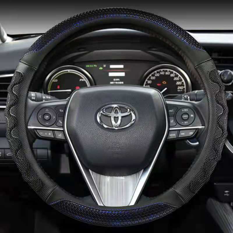 Чехол на руль автомобиля Противоскользящий для Toyota Alphard Avanza Camry Corolla CHR RV4 Prius Altis Estima Harrier 38 см Аксессуары
