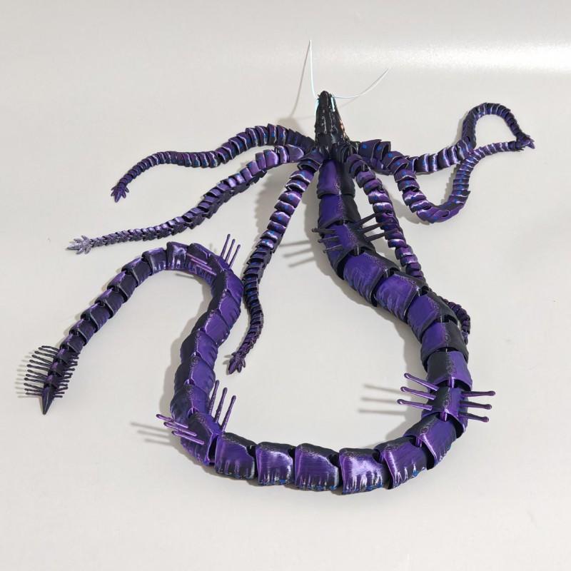 3D Printed Movable Ancient Leviathan Model Deep Sea Cthulhu Tentacle Dragon Desk Toy