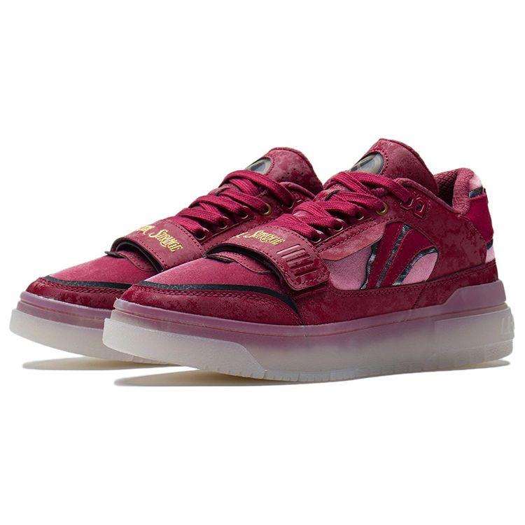 Баскетбольные кроссовки Li Ning Rookie с противоскользящим эффектом, амортизирующие, низкие, ретро, женские, кроссовки Bicycle-Red ABCS050-10