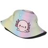 Милые панамы-ведра с аксолотлем для женщин унисекс с принтом Kawaii Animal Relaxolotl, летняя пляжная шляпа от солнца Kawaii Animal Relaxolotl, рыбацкая кепка