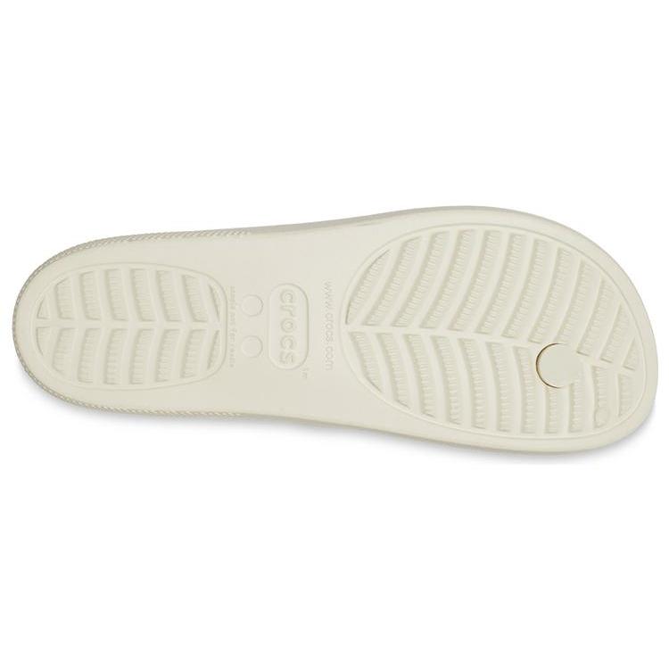 Crocs Классические платформенные шлепанцы бежевые женские 207714-2Y2
