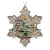 Snowflake-Shaped Sea Glass Christmas Tree Ornaments Coastal Inspired Seaglass Keepsake for Christmas Tree Hanging Decoration