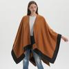 Women's Versatile Solid Color Spring Scarf Shawl - Imitation Cashmere Poncho for All Seasons