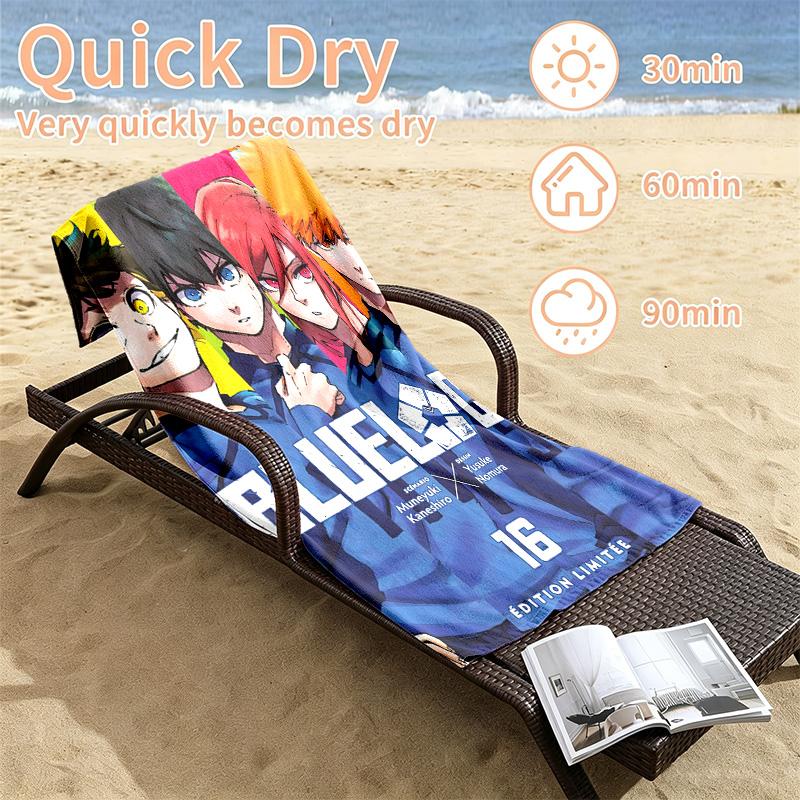 Blue Lock Beach towels also serve as bath towels summer essential a musthave for the outdoors the beach and the pool
