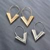 Metal Texture Gift For Women Gold Silver Color Jewelry Dangle Earring Hoop Earrings Drop Earrings