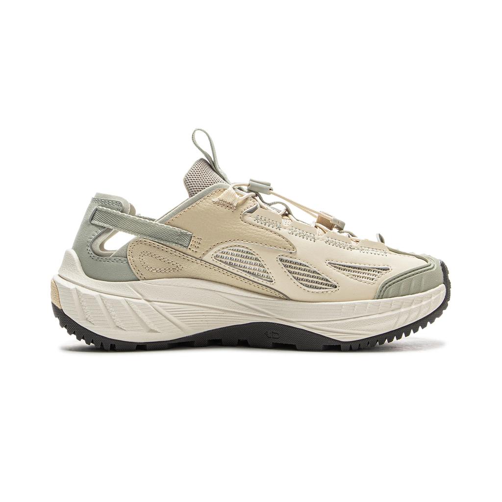 Li-Ning Yijie Lite 2.0 Comfortable Trendy Breathable Wear-Resistant Creek Shoes Women Shoes Beige AHLV012-4