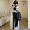 Long Knitted Cardigan Female Fall and Winter New Lazy Wind Soft Loose Simple Sweater Jacket Female Comfortable Versatile and Fashionable