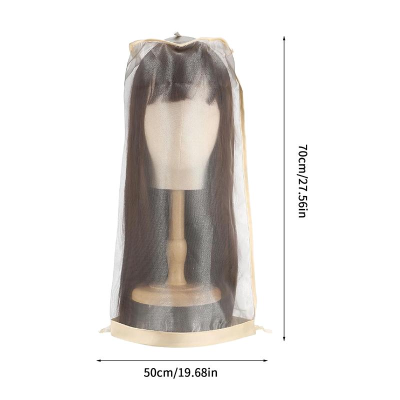 3 шт. Унисекс Взрослый Пыльник для парика Регулируемый со шнурком Портативный дорожный органайзер для защиты парика от грязи и пыли для упаковки