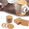 Cork Coaster Square Circular Kitchen Water Absorbing Mat  Home Restaurants and Bars