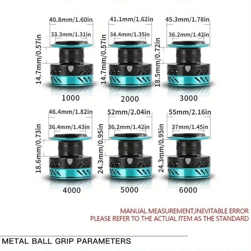 New Popular DK 1000~7000 Series 5.2:1 Gear Ratio 22LB Maximum Drag CNC Full Metal Spool Spinning Fishing Reel for Freshwater and Saltwater