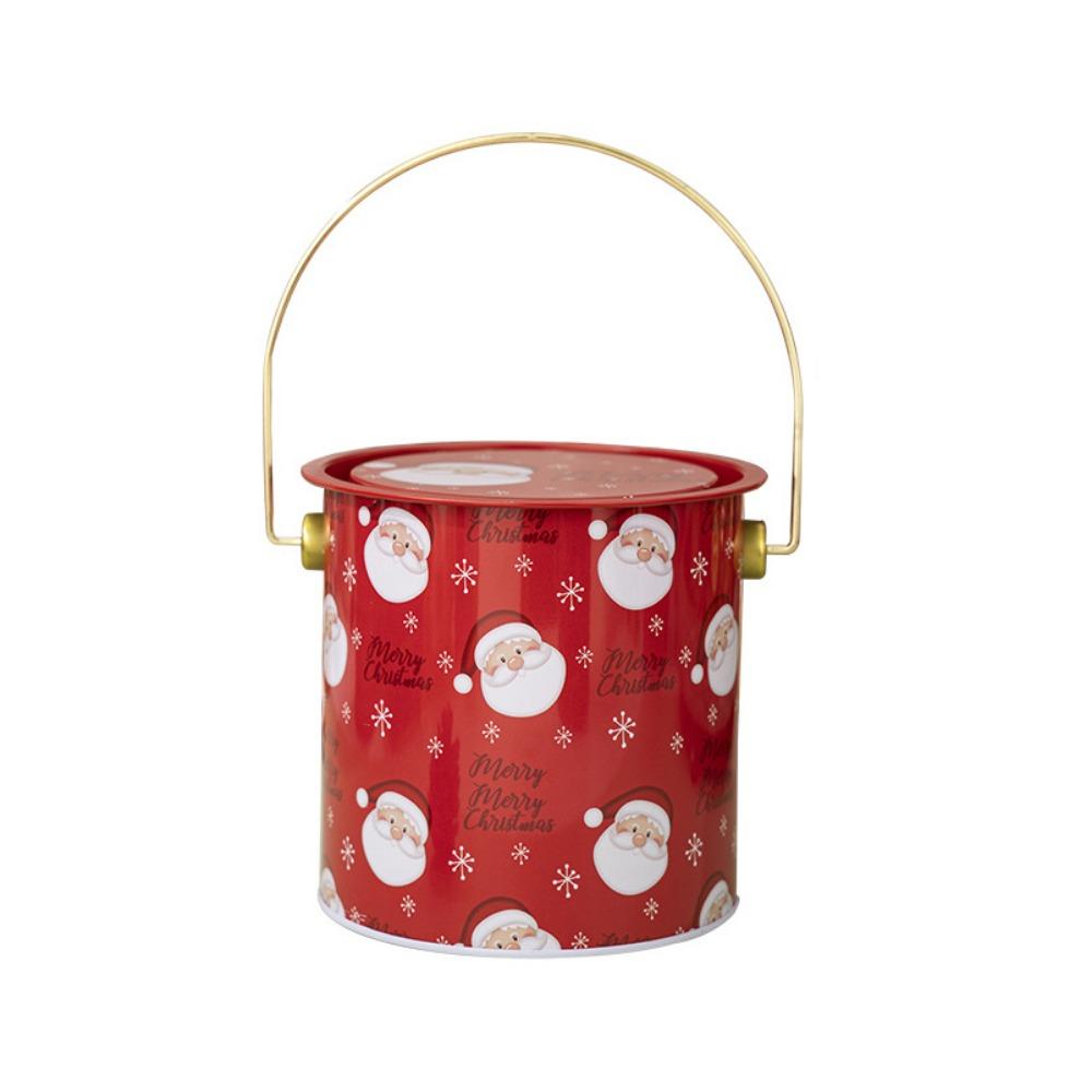 Santa Claus Christmas Candy Box Snowman Cookies Biscuit Case Xmas Candy Bucket New Year