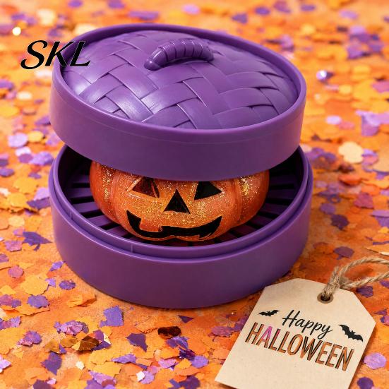 Safe Stress Ball Halloween Dumpling Relief Toy, Pumpkin Ghost Steamed Bun Squeeze Toy Sensory Fidget Party Favors Anxiety