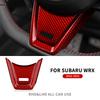 Real Hard Carbon Fiber Sticker For Subaru WRX/ WRX STI   2024 Car Steering Wheel Button Interior Trim Cover Accessories