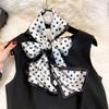 2025 Dot100% Silk Scarf For Women Long Print Luxury Natural Shawls Wraps Scarves Hijab Foulard Lady Office Neck Kerchief Bandana