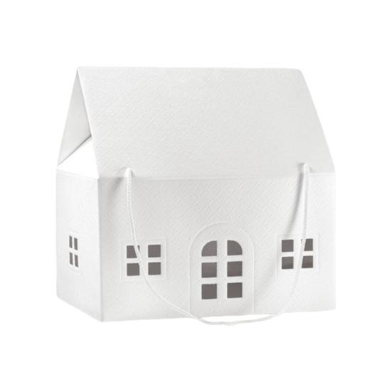 Рождественская Страна Чудес Коттедж Подарочная Коробка Многоразовая Праздничная Упаковка в Тему Домика Декоративная Памятная Коробка Зимнее Украшение для Дома