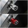 UMZJP1 New For Mercedes Benz 4Pcs Metal Car Tire Valve Caps Wheel Dust Cover Car Accessories for Mercedes Benz AMG W204 W211 W212 W213