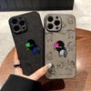Кожаная текстура, совместимый с Apple, чехол для телефона для 17Pro, 16ProMax, 15Pro, 14Pro, 13 и 11.
