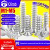 Galvanized Carbon Steel Cross Countersunk Self-Tapping Screws - Flat Head, Tail, Zigong, M1-M5