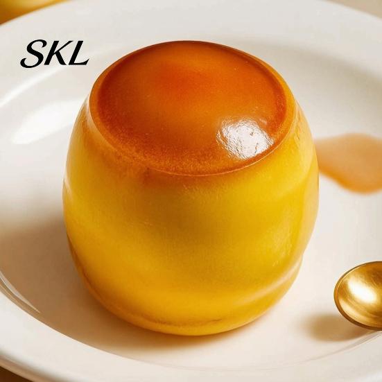 Dessert Sensory Fidget Toy 1/2Pcs Stress Relief Crunchy Pudding Toy, Fake Caramel Squeeze Shaped Simulated Gift for Adults Kids Relaxation