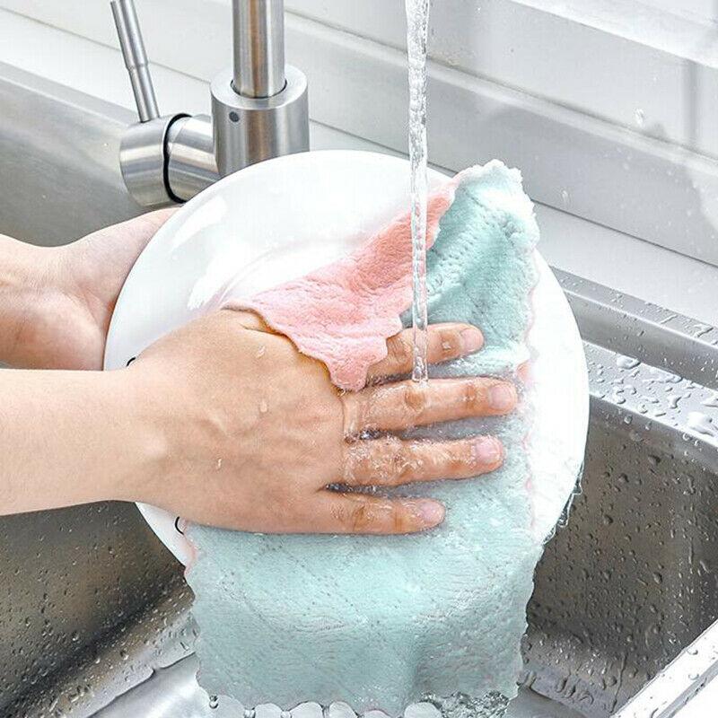 5 шт. Мягкие хлопковые впитывающие кухонные полотенца для посуды Поставщик Ткань для мытья посуды Чайное полотенце