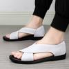 Fashion New Summer Men's Casual Leather Sandals With Cross -Strap Design Beach Shoe Lightweight And Comfortable Outdoor Walking Slippers