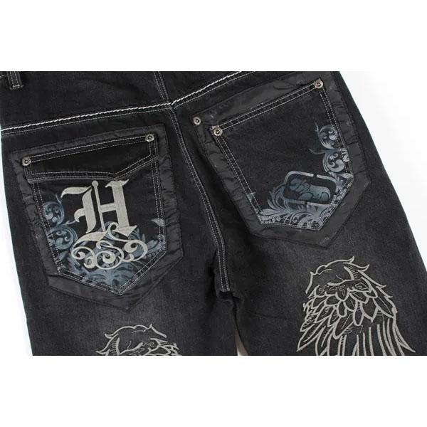 Мужская мода свободные длинные брюки хип-хоп джинсовые брюки уличный стиль брюки плюс размер 30-46