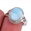 Natural Republic Larimar Gemstone 925 Solid Sterling Silver Gift Ring S.9 q7Y81
