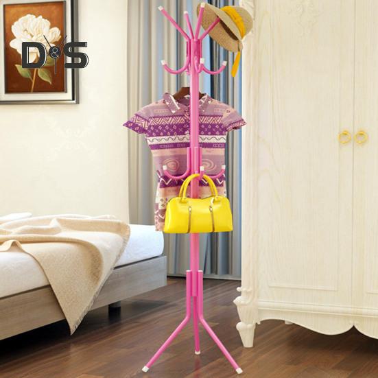 Вешалка для одежды с 12 крючками, отдельно стоящая вешалка для прихожей, спальни и офиса, металлическая вешалка для пальто, шляп и сумок