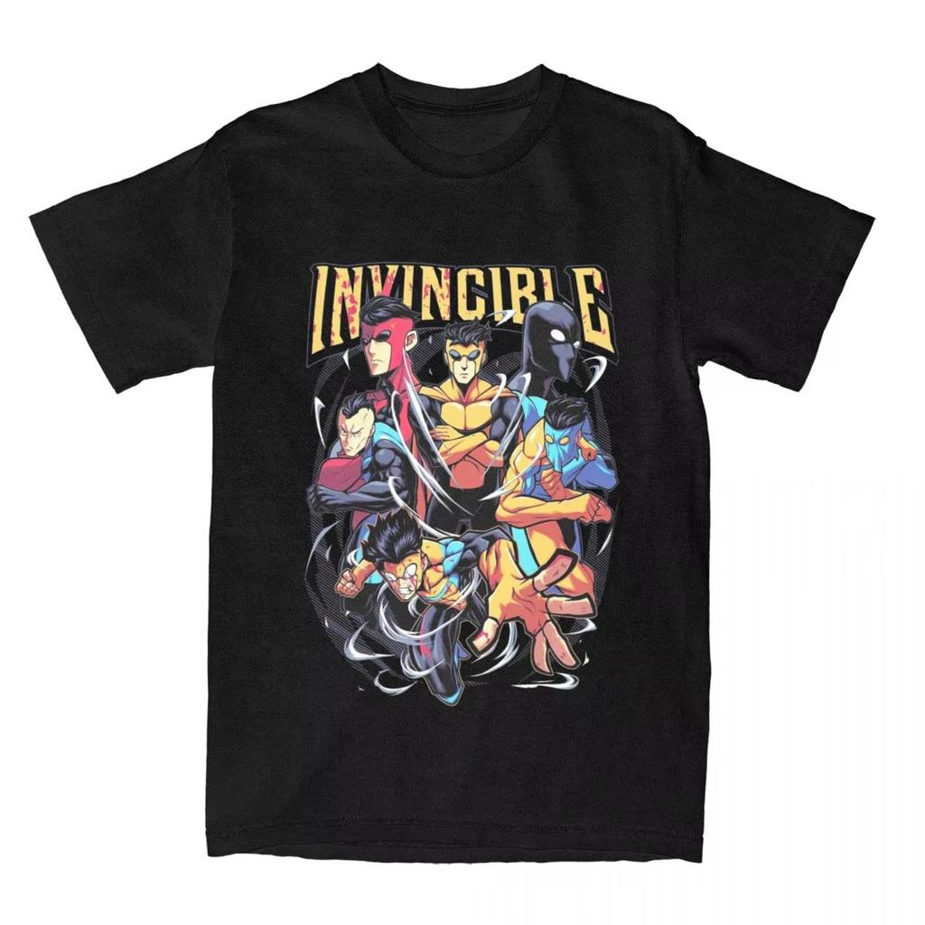 Invincible Cartoon Comic Graphic 100Cotton Hot Sale Unisex TShirt 2026 Summer New Fashion Oversized ONeck Unisex Cartoon TShirt