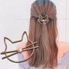 Simple Creative Metal Hair Clip Women Fashion Elegant Geometric Hairpins Round Star Hairgrip Barrette Headwear Hair Accessories