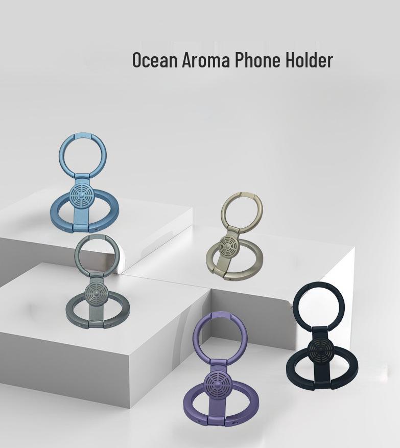 Multifunctional Aroma Diffuser Phone Ring Holder with Magnetic Back