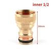 1 шт. Латунь 1/2" 3/4" 1 дюйм Резьба Быстроразъемное Соединение Садовый Ирригационный Кран Насадка Адаптер Соединения для Водяного Пистолета