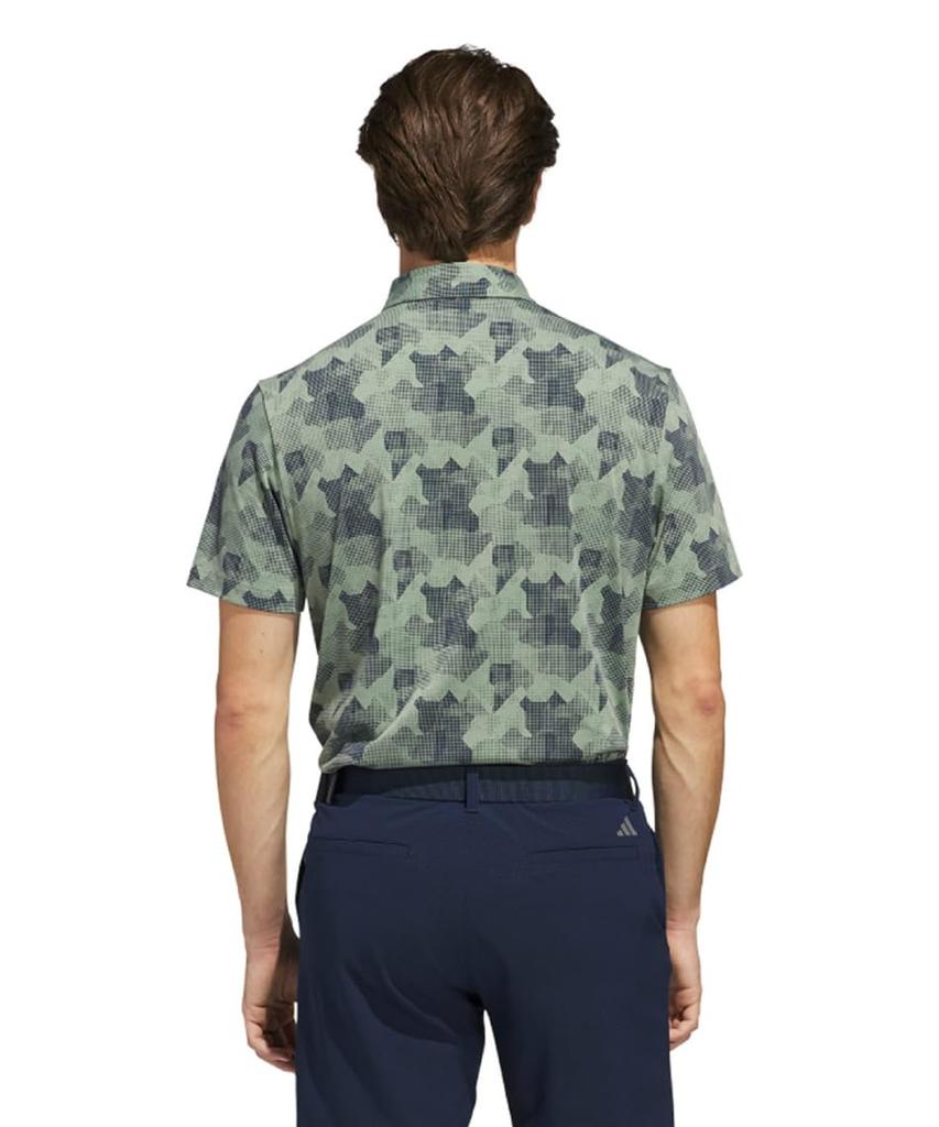 Футболка с коротким рукавом и градиентным графическим принтом Adidas Golf Beyond the Course для мужчин, темно-синяя/белая