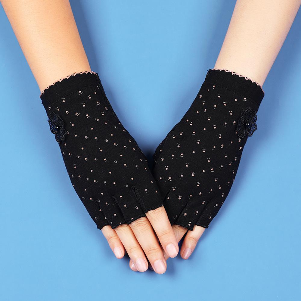 Солнцезащитные перчатки без пальцев для женщин, тонкие дышащие летние, противоскользящие, для маникюра, УФ-защита, для велоспорта, вождения