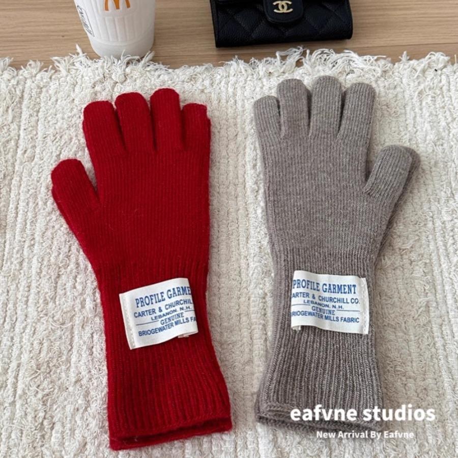 Новые корейские шерстяные вязаные перчатки с сенсорным экраном для женской одежды, утолщенные, для тепла на улице для женщин