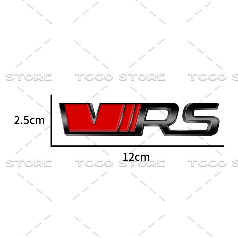 JBIW9 3D Chrome Metal Car Styling VRS Logo Front Grille Emblem Sticker For Skoda Octavia Fabia Rapid Superb Kodiaq Rear Trunk Decor