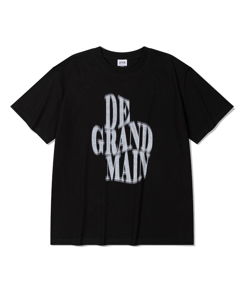 DE GRAND MATIN Футболка с размытым логотипом_Черный