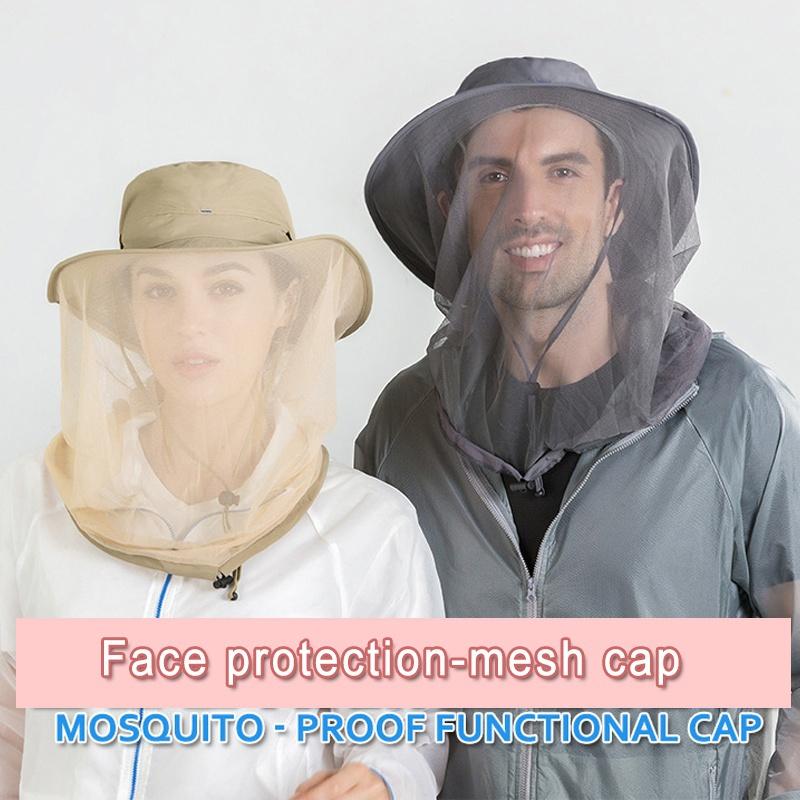 Кепка для улицы Антимоскитная шляпа для мужчин Сетчатая сетка для головы Защита лица Путешествия Кемпинг Шапки для здорового ухода