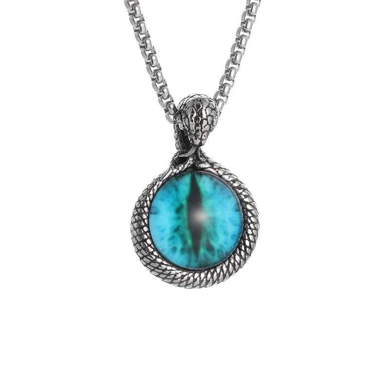 Rotating Eye of Horus Necklace for Men Retro Egyptian Amulet Pendant