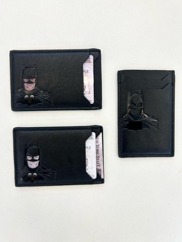 Men's Batman Hero Squad Card Holder & Wallet - Multi-Card Slot, Hollow Design, Short Style