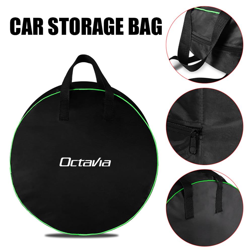 1Pcs Car Trunk Organizer Bag Charging Cable Storage Box For Skoda Rapid Scala Kodiaq Fabia Kamiq Karoq Octavia A5 A7 S VII VRSCV7