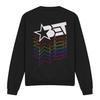 BET Unisex Adult Cascading Rainbow Logo Sweatshirt
